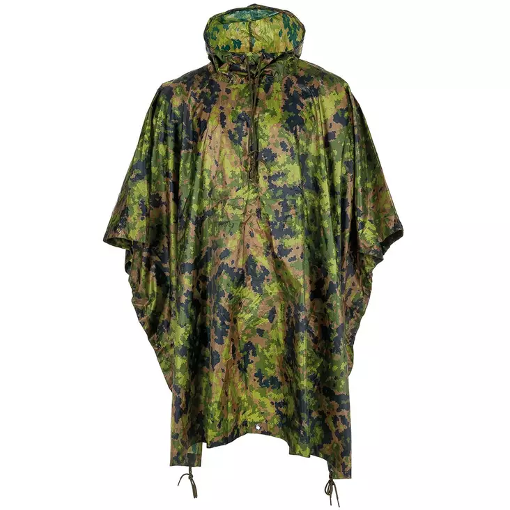 M05 Woodland Camouflage Rain Poncho, MFH - Rain Ponchos - 08524Y - 1